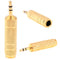 1Pc 3.5mm Male to 6.5mm Female Headphone Jack Adapter Plug Stereo Au JR
