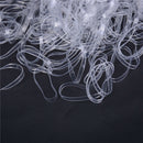 500pcs Clear Ponytail Holder Elastic Rubber Band Hair Ties Ropes Rings A Gw