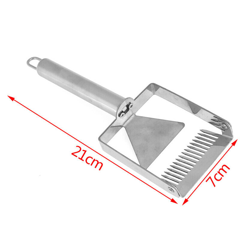 1x Stainless steel bee hive uncapping honey fork scraper shovel beekeeping to Gw