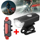 USB Rechargeable LED Bicycle Headlight OutdoorHead Light Front Rear Lamp Cycling