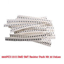 0805 Smd Resistor Kit Assorted Kit 1ohm-1M Ohm 1% 33valuesx 20pcs=660pcs Sa