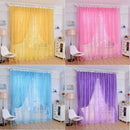 Rose Pattern Voile Organdy Window Door Drape Sheer Curtain Home Decor Pink
