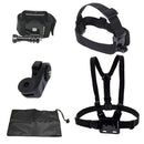 Adjustable Chest Wrist Head Strap Belt + 1/4'' Connecter Kits for Gopro Hero 5 4