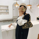 Animal Pattern Underarm Bag Women Mini Plush Shoulder Handbags Purse (5)
