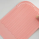 Hair Straightener Heat-resistant Hair Irons Styling Tools Safety Mat Pink