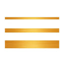 3-pack Self Adhesive Kitchen Floor Border Tile Stickers 5mmx50m Golden Foil