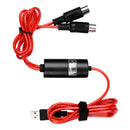 USB IN-OUT MIDI Cable Converter PC to Music Keyboard Adapter Cord M&E