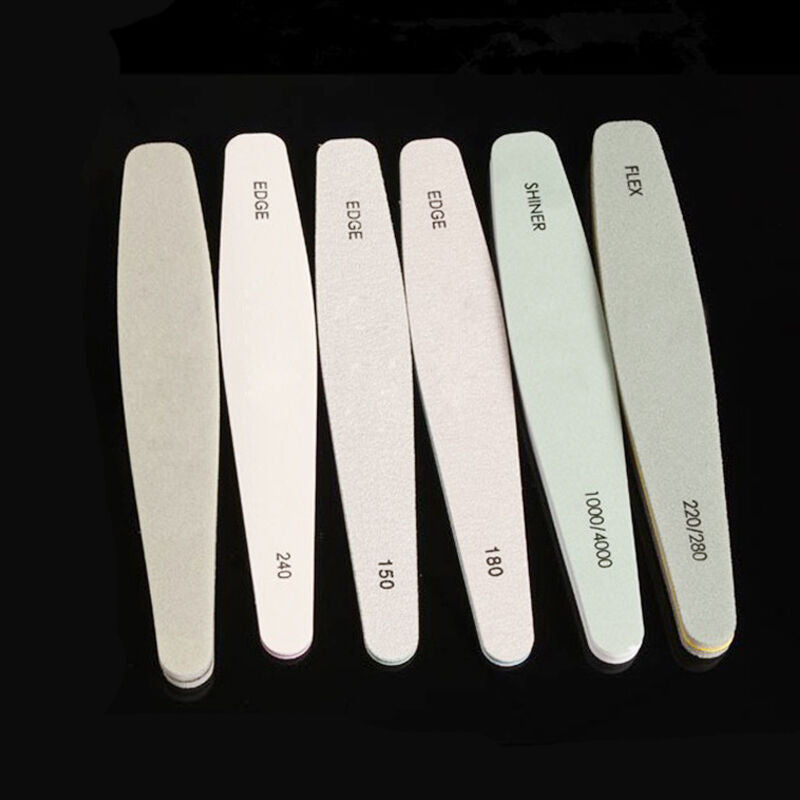 6Pcs Nail Art Grit Polisher Block Buffer Sponge Buffing Files Sanding Tool Suppl