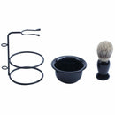 Shaving Tool Drop Hair Brush + Razor Steel Bracket + Cup Plastic Bowl X7M4