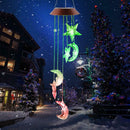 Colorful 6 LED Lamp Solar Light Courtyard Moon Star Garden Decorative Lamp