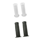 2 Pair Motorbike Motorcycle Handlebar Handle Bar Grips White and Dark Grey -