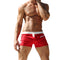 Men Swimming Trunks Swimwear Quick-Drying Swim Beach Shorts (Red M) A