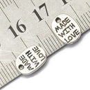 150 Pcs Ellipse "MADE WITH LOVE" Charms Pendants Connectors for DIY Jewelry