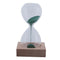 Green wood + glass + iron powder sand iron flowering magnetic hourglass wit L7H7