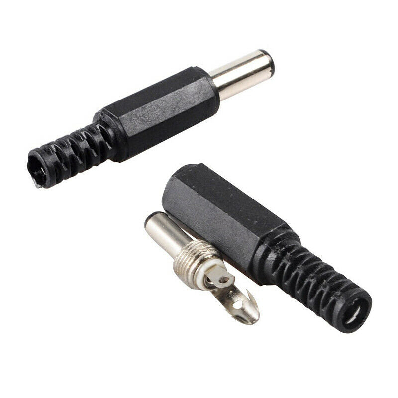 50 Pcs 5.5x2.1mm Male Solder DC Power Barrel Tip Plug Jack Straight Connect N5W8