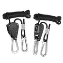 2Pcs 2.5m Long Grow Light Rope Hanger Ratchet Heavy Duty Metal Internal Gear