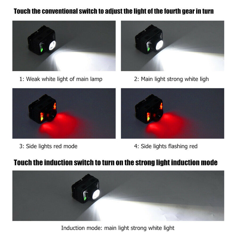 Waterproof XHP50 Zoom LED Headlight Fishing Torch Head Lamp for Outdoor Hiking