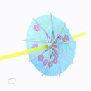 50pcs Fluorescent Umbrella Drinking Straws Paper Straws for Wedding Decor