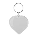 10x Clear Heart Blank Plastic Insert Photo Picture Frame Key Ring Keychain