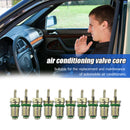 10pcs/set A/C Valve Cores Green Auto Automobile Air Conditioning Valve for R134a