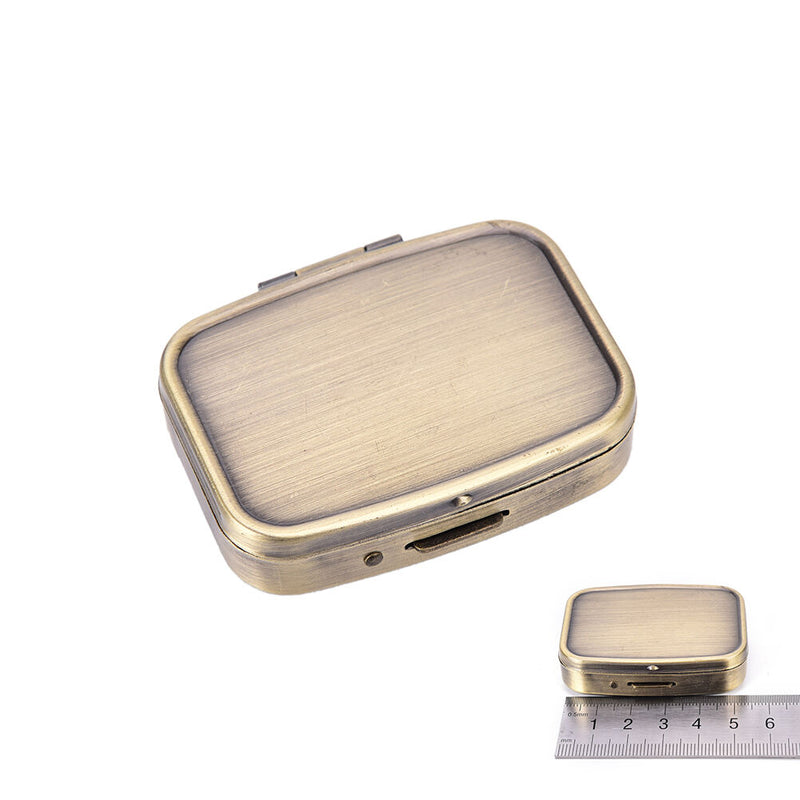 1X Metal Pill Box Medicine Organizer Container Jewellery Case Storage Holder A3c