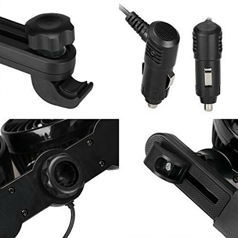 Car Fan Car Fan Rear Seat Adjustment Suction Cup Car Cooling Fan Powerful Q P8T8
