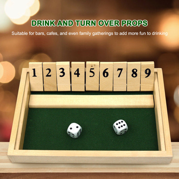 Wooden Flip Dice Board Game Club Bar Party Fun Drinking Game Toys 2 People