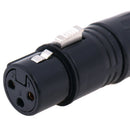 1pair Male Female 3-Pin XLR Microphone Audio Cable Cannon Plug ConnectorsAT3C