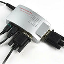 VGA to TV RCA Composite Converter Adapter S-video Box for PC Laptop Windows x1