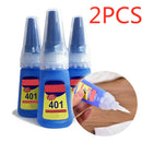 2PCS 401 Super Glue Superglue Instant Adhesive 20g for DIY Plastic Metal Craft