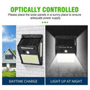 100 LEDs Waterproof Solar Power PIR Motion Sensor Wall Outdoor Garden Lamp X5G9