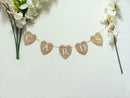 Rustic CARDS Banner Wedding Baby Shower Party Burlap Bunting Hanging Sign