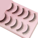 5 Pairs Short Hair False Eyelashes Handmade Wispy Cross Long Lashes Makeup