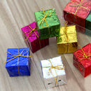 6pcs Christmas Ornaments Accessories Color Pendant Bubble Small Gift Pack
