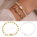 2Pcs/set Hand-knitted Beaded Shell Conch Bracelets Jewel Hot Fashion Ladies X1T9