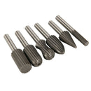 6pcs Set Rotary Burrs Steel Tungsten Shank 6mm Rotary Milling Cutter
