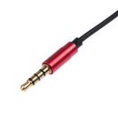 1.25m 3.5mm DIY Earphone Audio Cable Headphone Replacement 4 Pole Wire Cord US