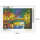 5D DIY Full Drill Diamond Painting Colorful View Cross Stitch Embroidery