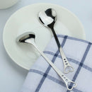 Heart Shaped Dessert Spoon Tea Coffee Spoon Mixer Flatware Kitchen Accessory  Bj