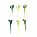 6pcs/pack Cactus Fruit Forks Dessert Forks Toothpick Kids Tableware Food Picks Z