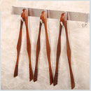Wooden Cooking Kitchen Tongs Food BBQ Tool Salad Bacon Steak Bread Cake ClipX2