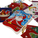 12Pcs Christmas Mini Greeting Cards DIY Blessing Christmas Tree Hanging Ornam TE