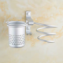 Aluminum Hair Dryer Storage Organizer Rack Holder Bathroom Drier Hanger Set