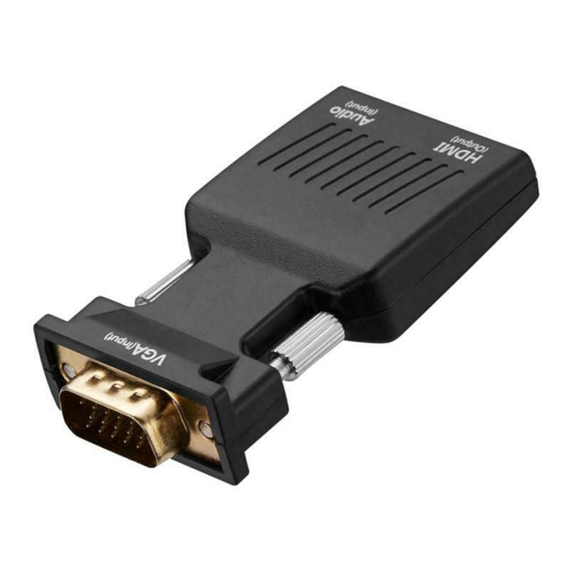 Video Converter HDMI To VGA Adapter Cable 1080P HDTV + Audio And USB Cable