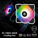 DF-12025-ARGB Dual Ball Bearing Fan Addressable RGB LED Cooling Fan for PC Case