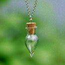 10 pcs Mini Empty Teardrop-shaped Vials Glass Bottles Vial Charm Pendant Te
