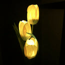 Tulips Flower Solar LED Lawn Lamp Spike Warm Light Outdoor Landscape Garden