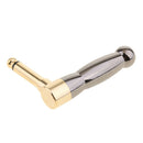Metal 1/4" TS Right Angle Adapter Mono Phone Plug Connector 6.5mm Jack