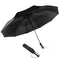 Travel Umbrella Large Umbrella Windproof Waterproof,Compact Folding Black U D3U6