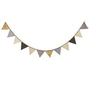 12 Flags 3.2m Cotton Pennant For Party Wedding Pennant  Decor Coffee